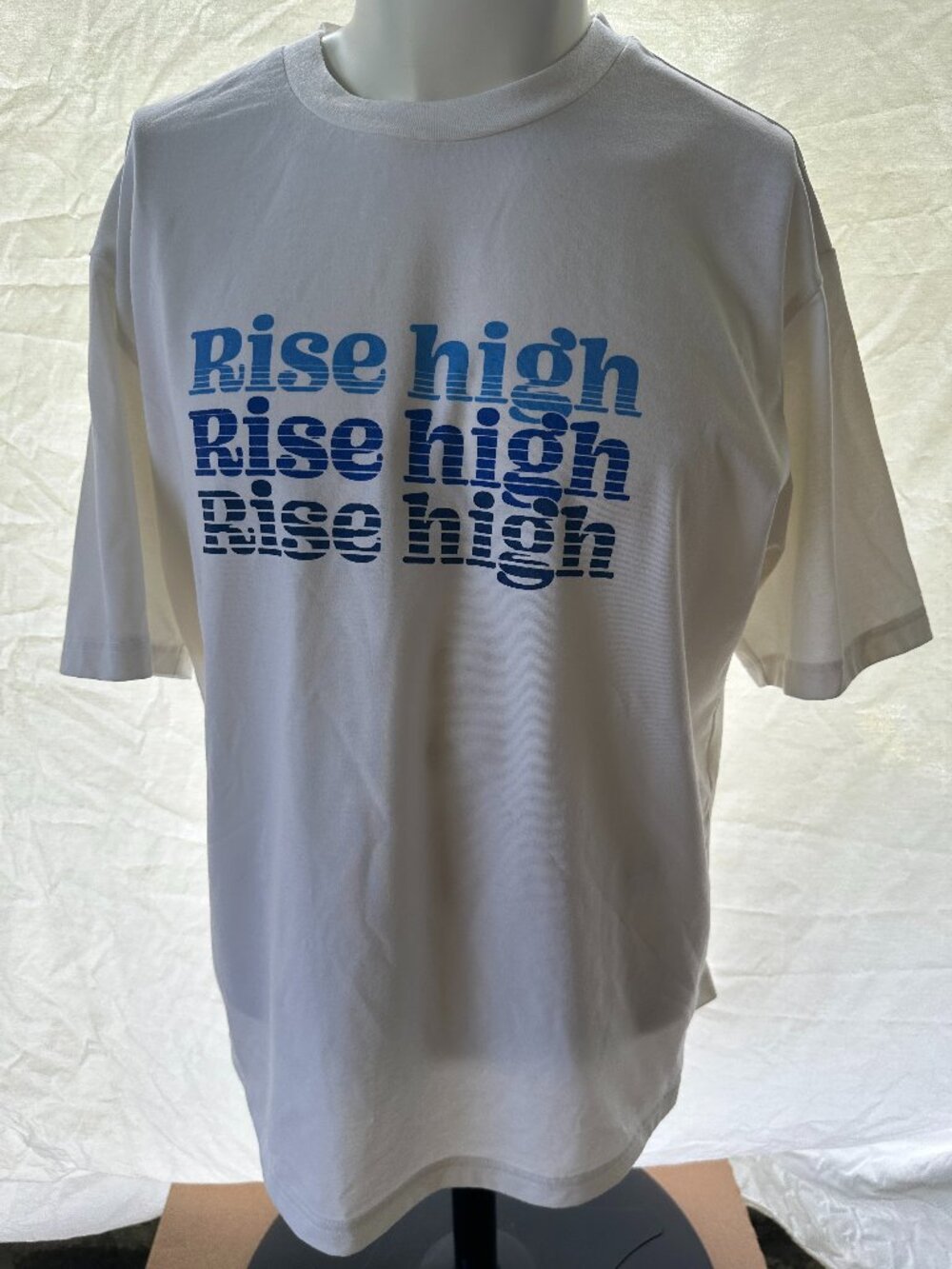 Rise High GU Men's White T Shirt Size 2XL Unbranded Cotton